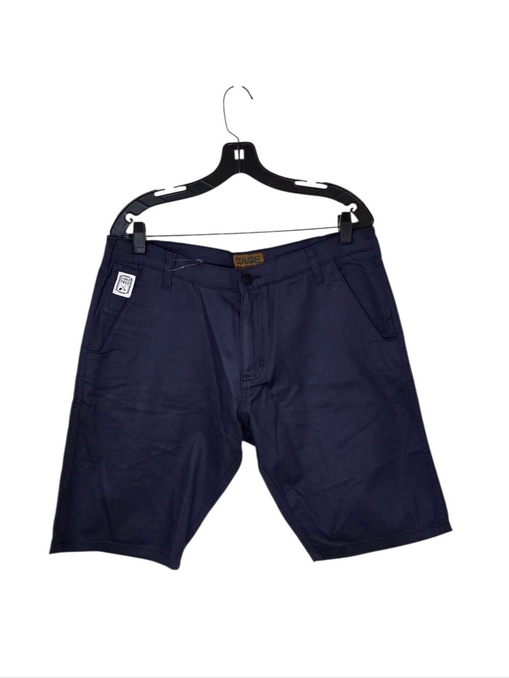Coalatree Gradener Chino Shorts Organic Cotton Stretch Navy Blue Men's 36 NWT